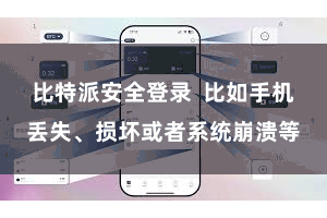 比特派安全登录  比如手机丢失、损坏或者系统崩溃等