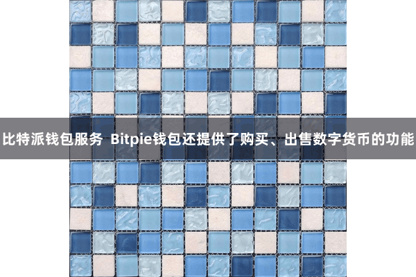 比特派钱包服务  Bitpie钱包还提供了购买、出售数字货币的功能