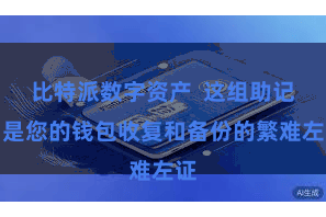 比特派数字资产  这组助记词是您的钱包收复和备份的繁难左证