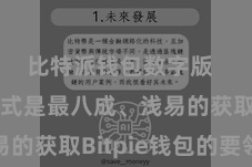 比特派钱包数字版  这种花式是最八成、浅易的获取Bitpie钱包的要领