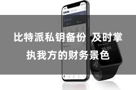 比特派私钥备份  及时掌执我方的财务景色